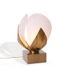 Chrystiane Charles for Maison Charles, rare "Tootsie" lamp", in brass and gilt bronze, the petals in blown and sanded glass, from the 1980's, signed - 00pp thumbnail