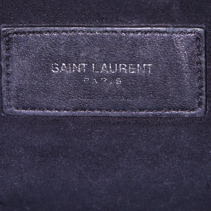 Sac Saint Laurent Emmanuelle grand modèle en cuir noir - Detail D4