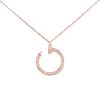 Cartier Juste un clou necklace in pink gold and diamonds - 00pp thumbnail