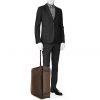 Louis Vuitton Pegase 50 cm soft suitcase in brown monogram canvas and natural leather - Detail D1 thumbnail