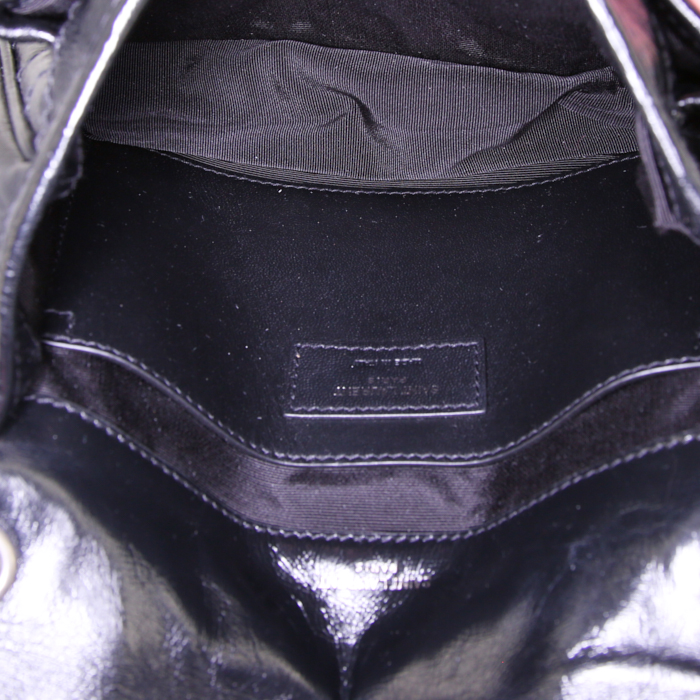 Borsa a tracolla Saint Laurent Niki modello piccolo in pelle nera con motivo a spina di pesce - Detail D3
