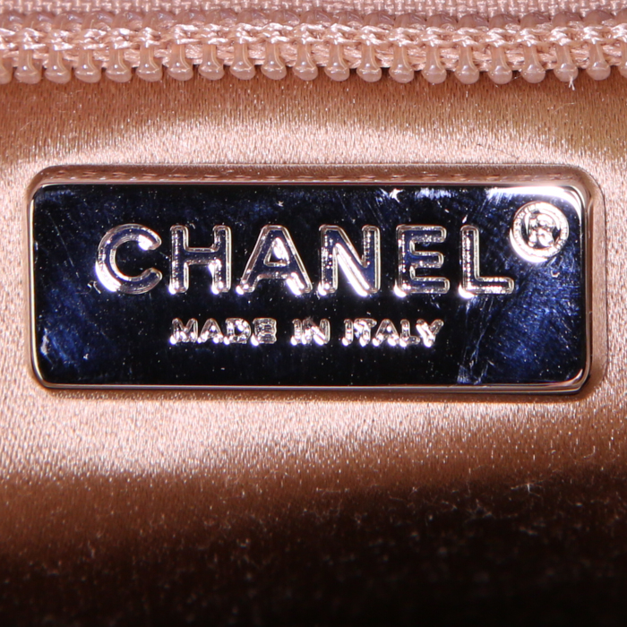 Pochette Chanel Vintage in camoscio beige - Detail D3