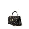 Borsa Chanel Coco Handle in pelle verniciata e foderata nera - 00pp thumbnail