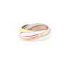 Cartier Trinity Semainier ring in yellow gold,  pink gold and white gold, size 49 - 00pp thumbnail