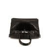 Hermes Birkin 35 cm handbag in grey Graphite porosus crocodile - 360 Front thumbnail