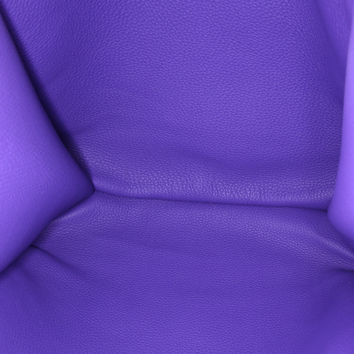 Shopping bag Moreau Bregancon modello medio in pelle monogram bordeaux e grigia - Detail D2