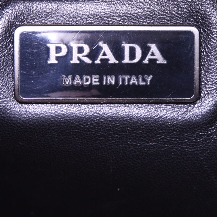 Sac à main Prada Galleria en python noir - Detail D3