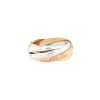 Cartier Trinity Semainier ring in yellow gold, pink gold and white gold, size 54 - 00pp thumbnail