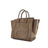 Celine Luggage mini handbag in taupe grained leather - 00pp thumbnail