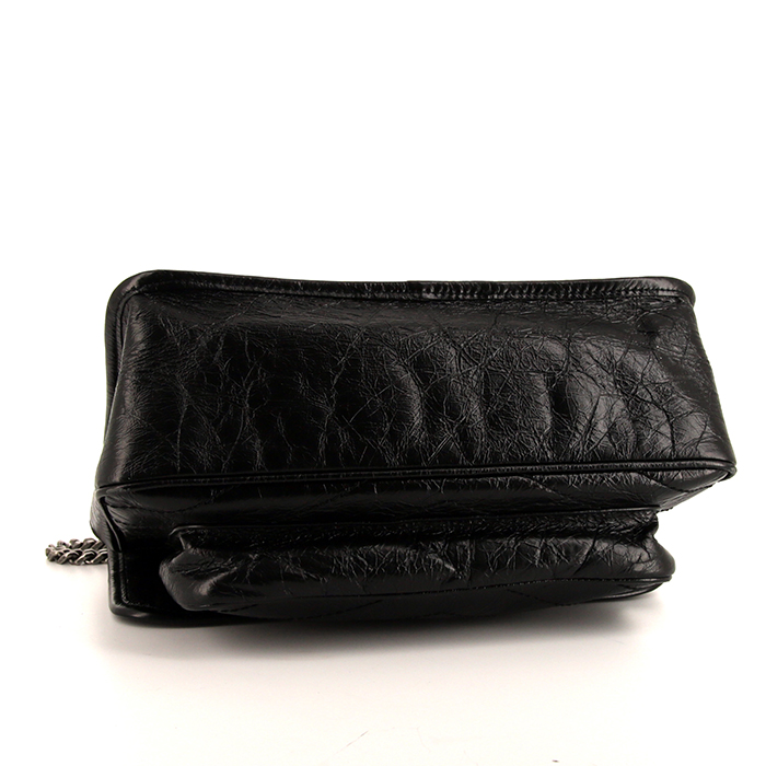 Sac bandoulière Saint Laurent Niki moyen modèle en cuir noir - Detail D5