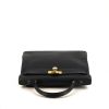 Hermès  Kelly 35 cm handbag  in navy blue epsom leather - 360 Front thumbnail