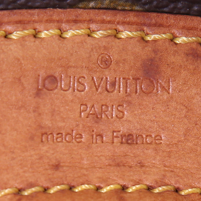 Louis Vuitton Montsouris small model backpack in brown monogram canvas and natural leather - Detail D3