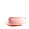 Shopping bag Hermès Cabag in tela rosa e mucca Hunter marrone - Detail D5 thumbnail