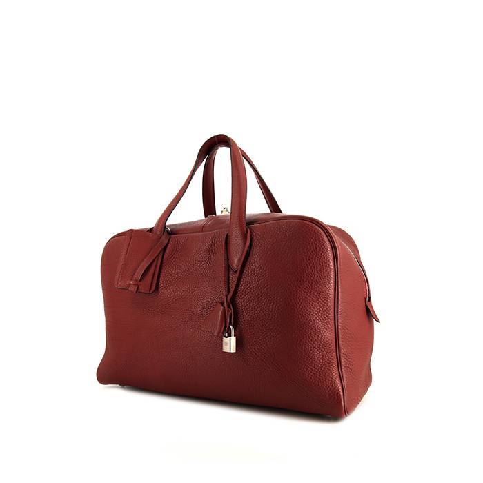 Hermes Victoria travel bag in red H leather taurillon clémence - 00pp