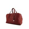 Hermes Victoria travel bag in red H leather taurillon clémence - 00pp thumbnail