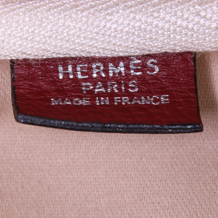 Bolsa de viaje Hermes Victoria en cuero taurillon clémence rojo H - Detail D3