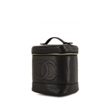 Chanel Vanity vanity case in black grained leather