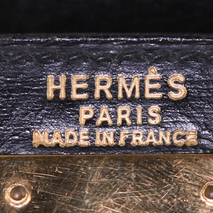 Hermès  Kelly 28 cm handbag  in black box leather - Detail D4