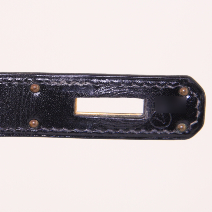 Sac à main Hermès  Kelly 28 cm en cuir box noir - Detail D5