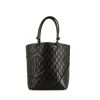 Chanel Cambon handbag in black quilted leather - 360 thumbnail