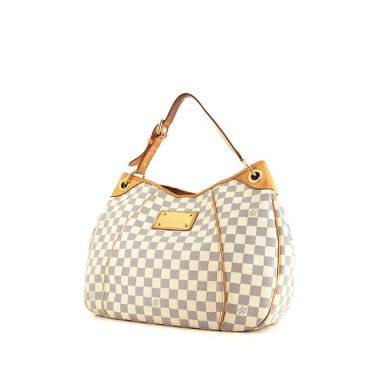 Sac à main Louis Vuitton  Galliera en toile damier azur et cuir naturel
