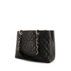 Chanel Shopping GST shopping bag in black leather - 00pp thumbnail