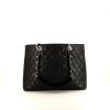 Chanel Shopping GST shopping bag in black leather - 360 thumbnail