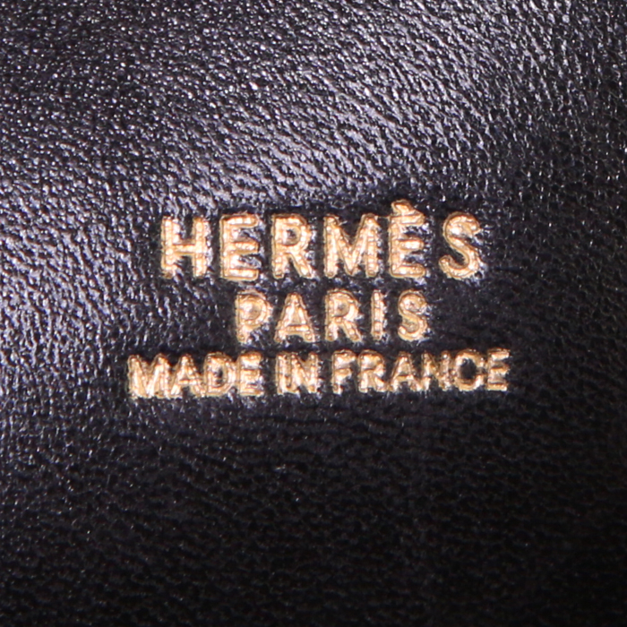 Bolso de mano Hermès Bolide 35 cm en cuero Ardenne negro - Detail D4