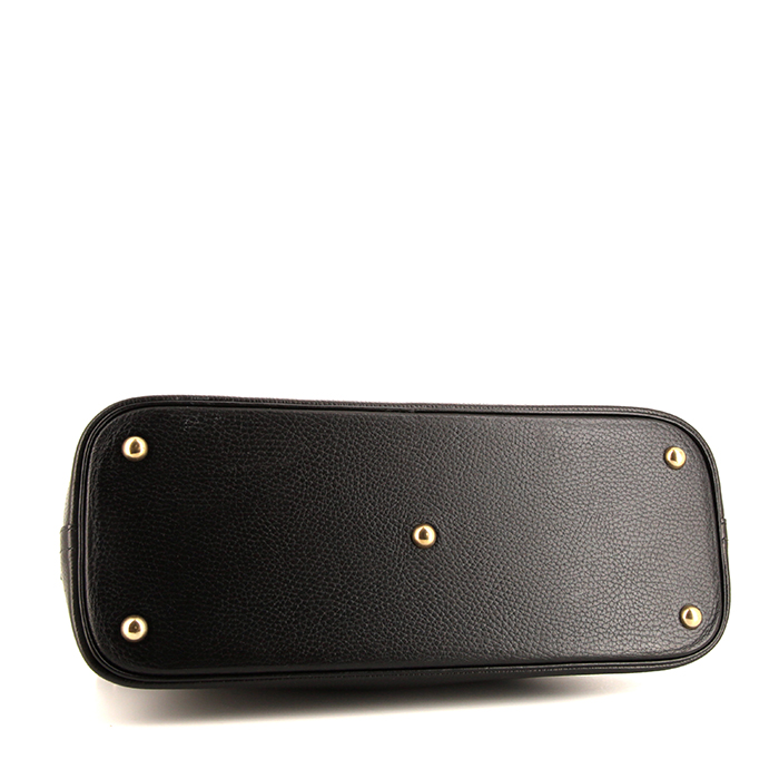 Bolso de mano Hermès Bolide 35 cm en cuero Ardenne negro - Detail D5