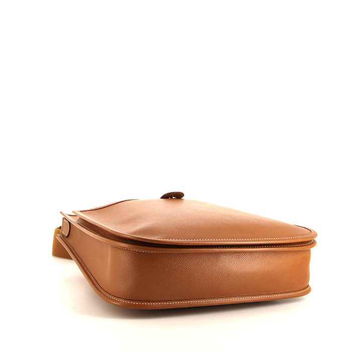 Hermès Evelyne III small model shoulder bag in gold epsom leather - Detail D4