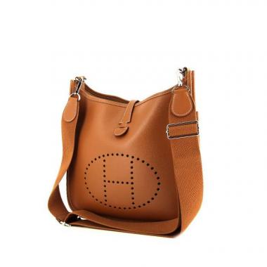 Borsa a tracolla Hermès Evelyne III modello piccolo in pelle Epsom gold