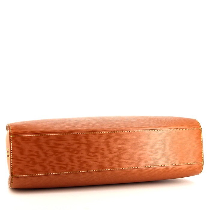 Louis Vuitton Sorbonne handbag in gold epi leather - Detail D4