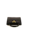 Hermes Kelly 28 cm handbag in black box leather - 360 Front thumbnail
