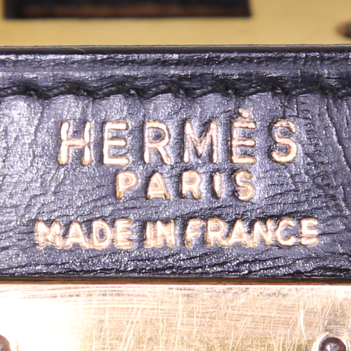 Borsa Hermes Kelly 28 cm in pelle box nera - Detail D4