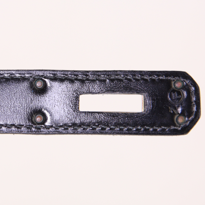 Borsa Hermes Kelly 28 cm in pelle box nera - Detail D5