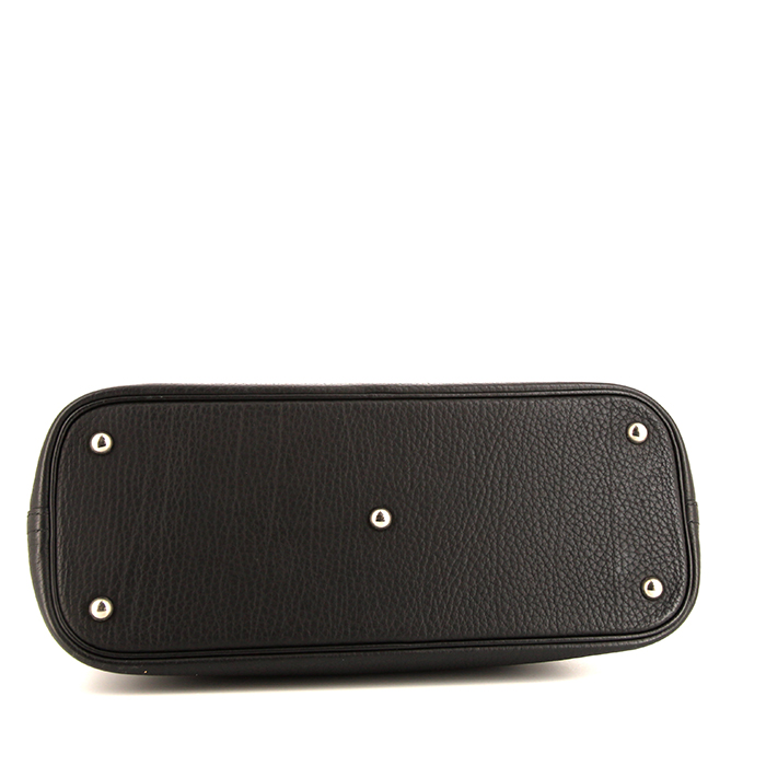 Bolso de mano Hermès Bolide 35 cm en cuero Fjord negro - Detail D5