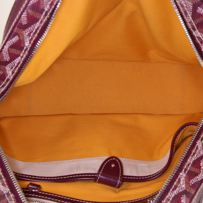 Bolso de mano Goyard Saint Jeanne en lona Monogram color burdeos - Detail D2
