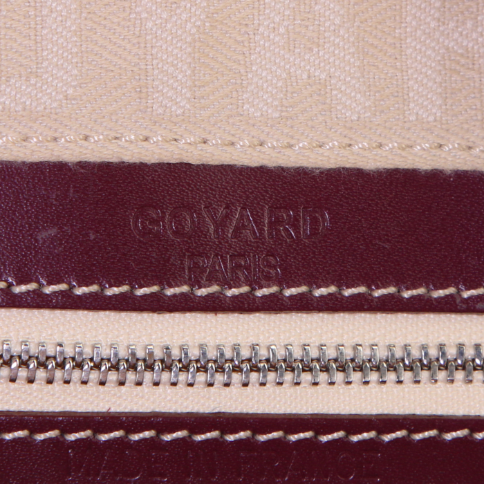Sac à main Goyard Saint Jeanne en toile monogram bordeaux - Detail D3