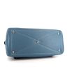 Hermes Victoria handbag in blue jean togo leather - Detail D4 thumbnail