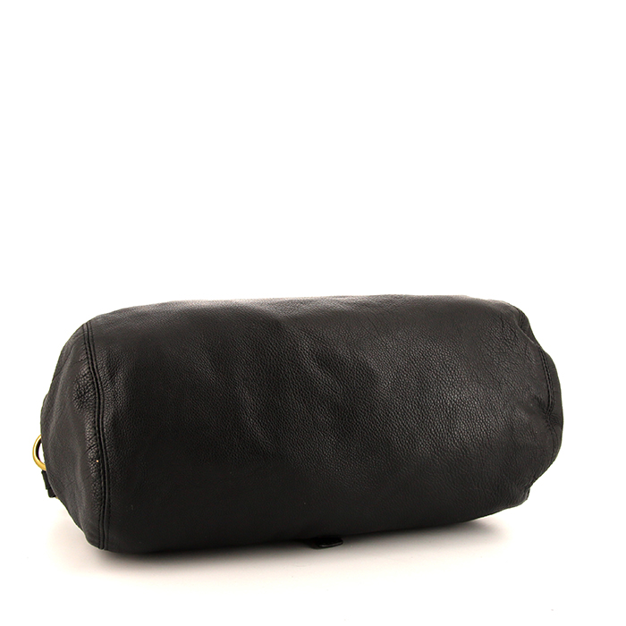 Sac porté épaule ou main Jerome Dreyfuss Billy M en cuir noir - Detail D5