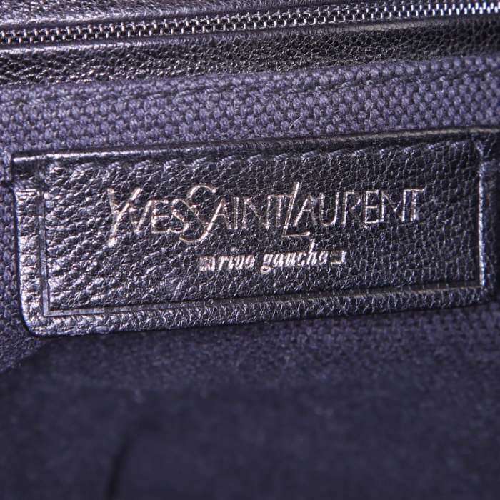 Saint Laurent Vintage handbag in black leather - Detail D3