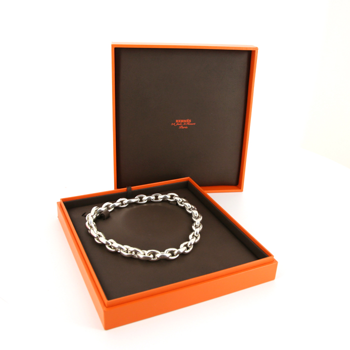Hermès Acrobate necklace in silver - Detail D2
