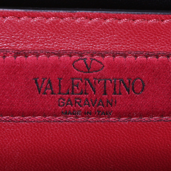 Mochila Valentino Rockstud en cuero acolchado negro - Detail D4