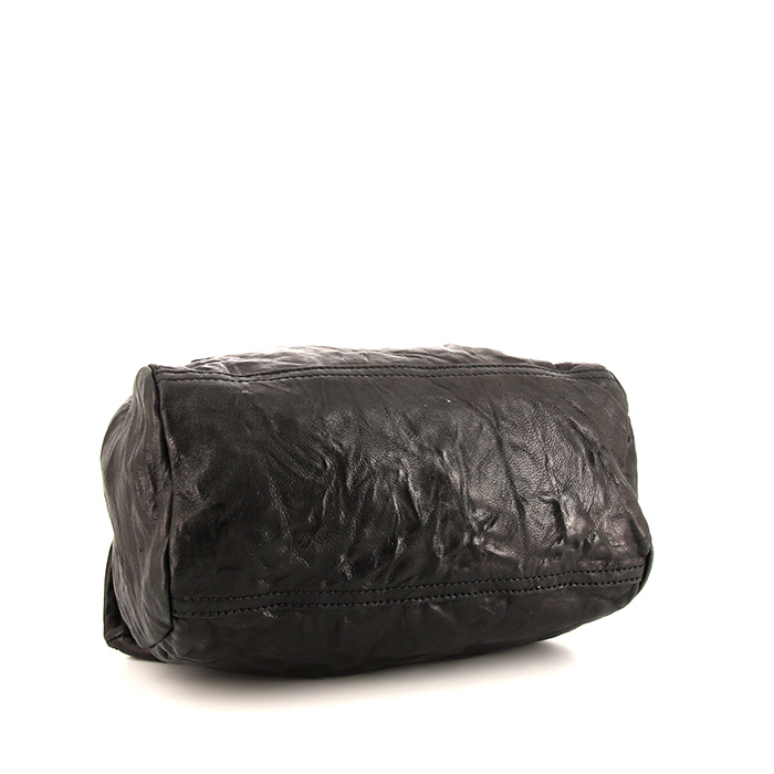 Givenchy Pandora small model handbag in black burnished leather - Detail D5