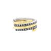 Mobile Dinh Van Duo Spirale ring in yellow gold,  white gold and black diamonds - 00pp thumbnail