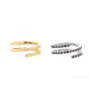 Mobile Dinh Van Duo Spirale ring in yellow gold,  white gold and black diamonds - Detail D1 thumbnail