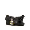 Fendi Maxi Baguette handbag in black patent leather - 00pp thumbnail