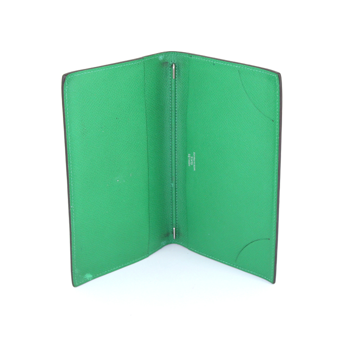 Hermès Porte-agenda agenda-holder in green epsom leather - Detail D2