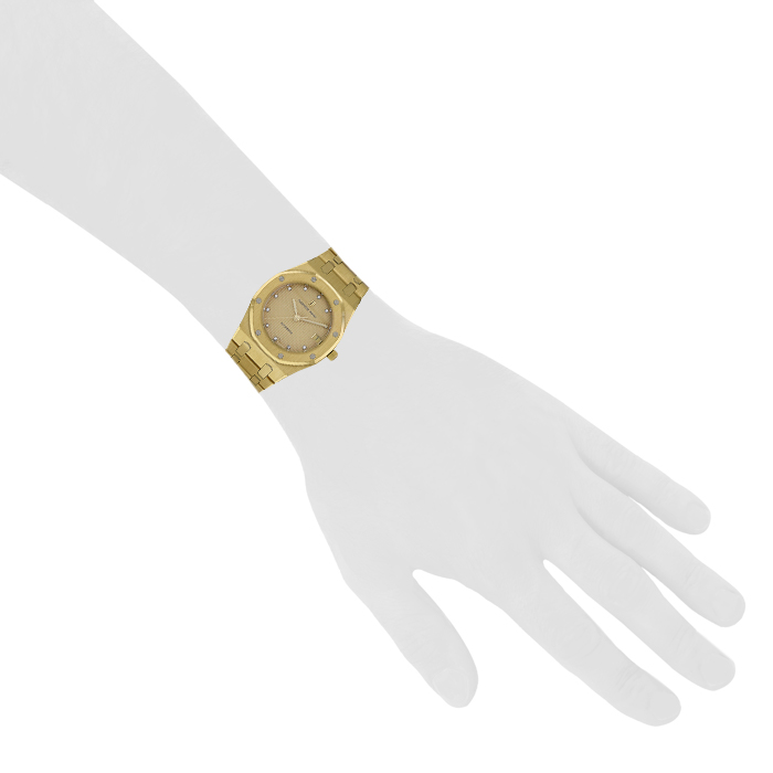 Audemars Piguet Royal Oak watch in yellow gold Ref:  4100BA Circa  1978 - Detail D1