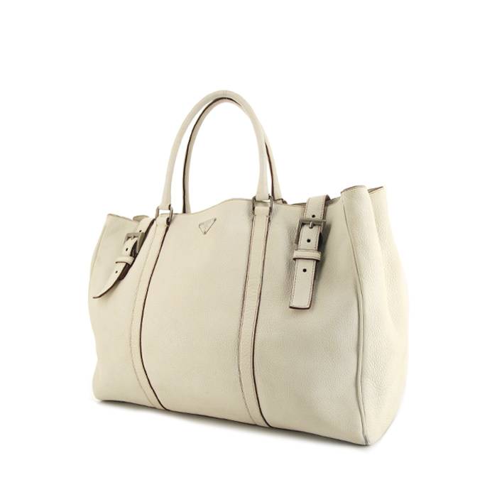 Prada shopping bag in white leather - 00pp
